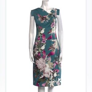 Black Halo floral print dress size 10